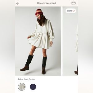 Free People Eleanor Sweatshirt Dress / XS
